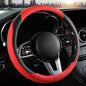 Car Steering Wheel Cover, Leather Steering Wheel Cover,Universal 15 inch Anti-Slip Comfortable Steering Wheel Covers Men Women (Red) - color: Red