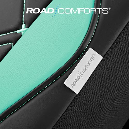 Road Comforts Seat Covers, Premium Leather Car Seat Covers Full Set for Women Girls,Airbag Compatible, Automotive Seat Covers Universal Fit Most Cars,Vans,Truck,SUV - color: Mint Full Set