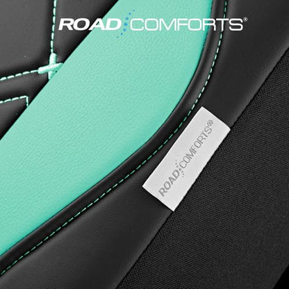 Road Comforts Seat Covers, Premium Leather Car Seat Covers Full Set for Women Girls,Airbag Compatible, Automotive Seat Covers Universal Fit Most Cars,Vans,Truck,SUV - color: Mint Full Set