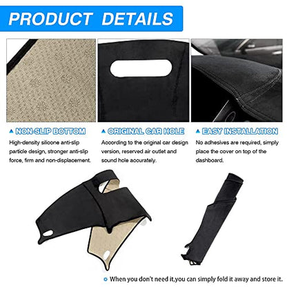 Autorder Dashboard Cover Mat for Chrysler PT Cruiser 2001 2002 2003 2004 2005 Accessories Dash Cover Suede Dash Mat Sunshade Glare UV Rays Protector - size: 2001-2005 Chrysler PT Cruiser
