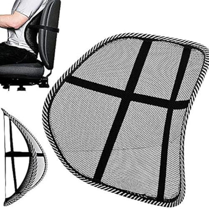 Breathable & Cool Mesh Support | Lumbar Support Cushion Seat Back Muscle Car Home Office Chair Pain Relief Travel Lumbar Mesh Supporter