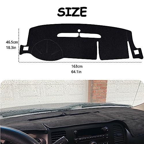 Dashboard Cover Dash Cover Mat Compatible with Chevrolet Silverado 1500 Suburban Tahoe GMC Sierra Denali Yukon XL 2007-2014 - color: 2007-2013 Chevy Silverado