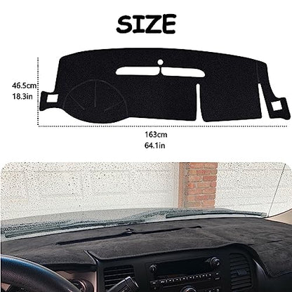 Dashboard Cover Dash Cover Mat Compatible with Chevrolet Silverado 1500 Suburban Tahoe GMC Sierra Denali Yukon XL 2007-2014 - color: 2007-2013 Chevy Silverado