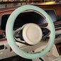 14 inch Steering Wheel Cover for Prius Civic, Nappa Microfiber Leather Non-Slip Breathable Fabric, Warm in Winter and Cool in Summer, Green Small 13.5 inch to 14 inch - color: Green, size: Round-S[13.5''-14'']