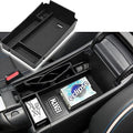 Center Console Organizer Tray Compatible with Honda HRV 2023 2024 2025 2026 2027 Accessories, Armrest Storage Box for HRV EX/EX-L/LX/SE/Sport/Touring,Black Trim