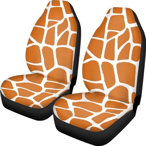 Giraffe Stripes Print Car Seat Covers for Women Men, Thin Front Seat Protector Auto Decorations Accessories for SUV Truck Vans Sedans - color: Giraffe Stripes
