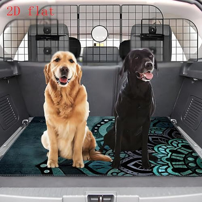 Universal Car Trunk Mat, All Weather Trunk Protection Cargo Liner, Stylish Vehicle Interior Accessories, Durable Cargo Mat Rear Trunk Line Suitable for Most Car (Blue-Green Mandala, 29" x 39") - color: Blue-Green Mandala