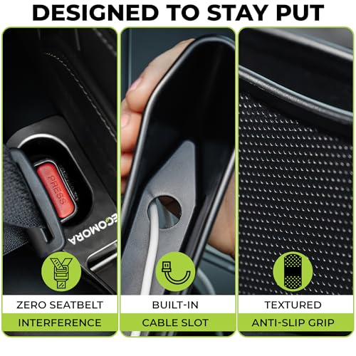 Car Seat Gap Filler organizer with Bonus interior Cleaning Brush- Universal in Between Seat Catcher for Cars,Trucks,SUV- Car Seat Gap Plug storage slot- Custom Seat Gapster- Car Seat Gap Filler Strip