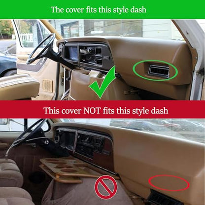 Dash Cover Mat Custom Fit for Ford Econoline E100 E150 E250 E350 Van Club Wagon,Dashboard Cover Cap Pad Carpet J292 (Black) - color: J292 Black