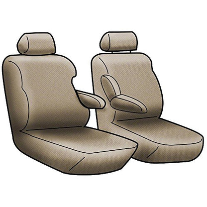 Coverking CSC2S1TT7458 Custom Fit Front 50/50 Bucket Seat Cover for Select Toyota FJ Cruiser Models - Spacermesh Solid (Black)