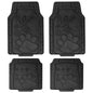 FH Group Car Floor Mats - Adorable Paw Print, Heavy-Duty Rubber Mats, Universal Fit Full Set, Climaproof, Trimmable, Fit Most Sedan, SUV, Truck - Black - color: Black