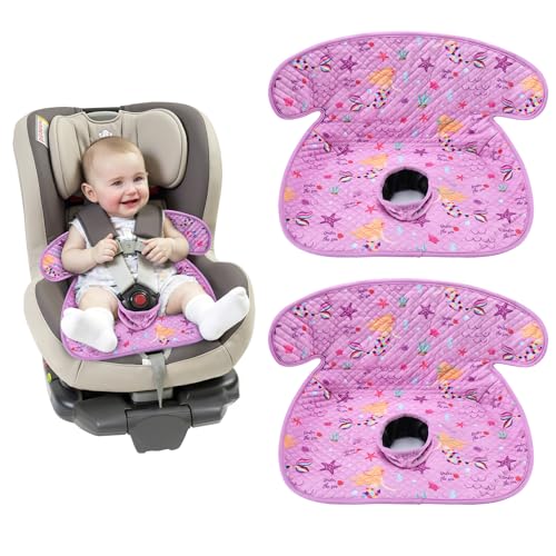 Car Seat Protector Cover, Waterproof Soft Piddle Pads for Toddlers Carseat, Travel-Friendly Universal Washable Potty Training Protector for Spills, Nappy Leaks (Mermaid, 2 Pack) - color: Purple, size: 2 Pack