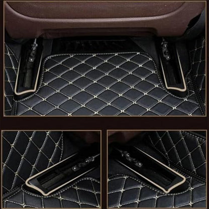 Custom Personalized Floor Mats for Cars, Luxury Full Coverage All Weather Mats, Anti-Slip Set, Customize for 99% of Sedan, Trucks SUV (Beige) - color: Beige
