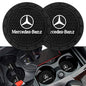 Car Cup Holder Coaster for Mercedes Benz Recessed Silicone Cupholder Coaster Interior Accessories 2.75in 2Pack Black - color: Black-08