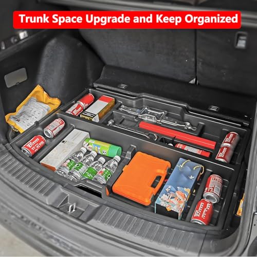 2023-2026 Honda CR-V Trunk Organizer, SUV Insert Cargo Rear Hatch Storage Box fits CRV EX LX EX-L Turbo Sport Under Cargo Floor Storage Bins - size: For CR-V 2023-2026