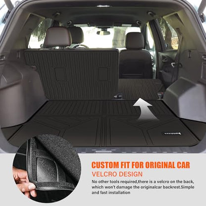 Floor Mats &Trunk Mat for 2018-2024 Chevrolet Equinox/GMC Terrain with Backrest Mat All Weather TPE Rubber Cargo Liner Back Seat Protector for 2024 Chevy Equinox Accessories - size: for 2018-2024 Chevrolet Equinox All Mats