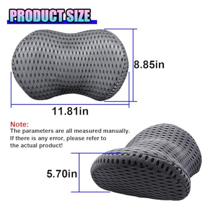 Ergonomic Memory Foam Car Neck Pillow with Adjustable Strap & Machine-Washable Cover - Long-Lasting Support for Long Drives & Office Uses(Darkgray)