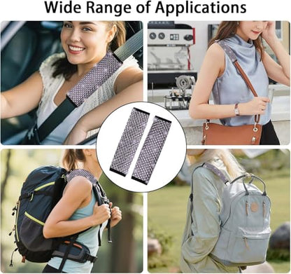 NBTEPEM 2 Pack Bling Car Seat Belt Covers, Diamond Seatbelt Shoulder Protection, Rhinestones Seat Belt Strap Cover Shoulder Pad, Universal Car Interior Accessories Fit for Car/Truck/SUV(Light Purple) - color: Purple
