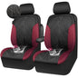 CAR PASS Waterproof Black Red Car seat Covers Front Seat Covers Neoprene Wetsuit,All-Weather Non-Slip Durable,Universal Fit for SUV Sedan Truck Automotive,Armrest Airbag Compatible,Emboss Black Red - color: Black and Red, size: Two Front