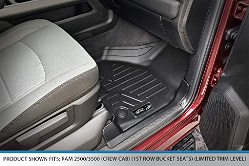 SMARTLINER Custom Floor Mats 2 Row Liner Set Compatible with 2019-2025 Ram 2500