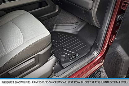 SMARTLINER Custom Floor Mats 2 Row Liner Set Compatible with 2019-2025 Ram 2500
