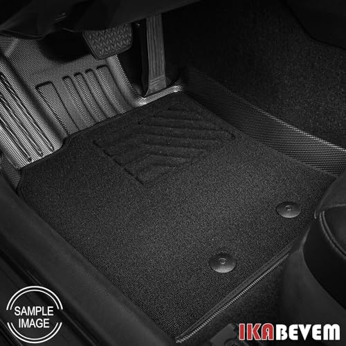 IKABEVEM Upgrade Floor Mats Fit for Toyota Camry (Include Hybrid) 2025+ 1st & 2nd Carbon Fiber Pattern Floor Liners & Black Fabric Front Carpets, 5-PC All Weather Anti-Slip Waterproof Mats - style: (1)Toyota Camry 2025 Floor Mats & 2 Carpets