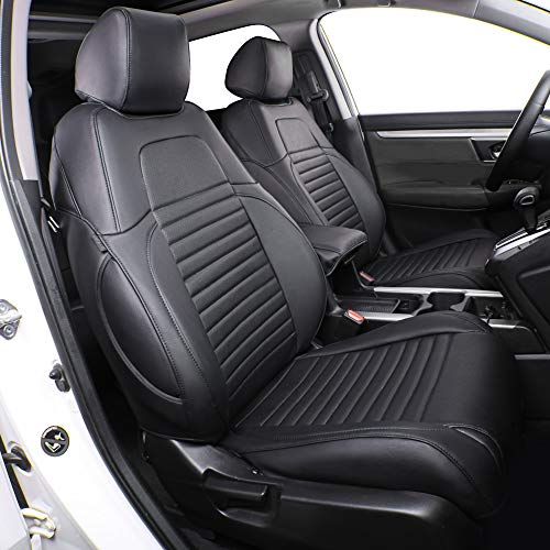 EKR CRV Car Seat Covers Custom Fit for Honda CRV 2012 2013 2014 LX,Leather Truck Seat Cover for SUV Full Set,Waterproof Car Seat Cushion, Faux Leather (Black) - color: Black, size: 2012-2014 CRV LX Only