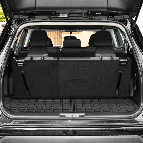 Floor Mats & Cargo Liner Fit for Hyundai Palisade 2025 2024-2020 7 Seats, All Weather TPE Custom Palisade Floor Liners, Automotive 1st & 2nd & 3rd Row Mats and Trunk Mat Car Mats Set Accessories - style: 20-25 Hyundai Palisade Full Mats Set