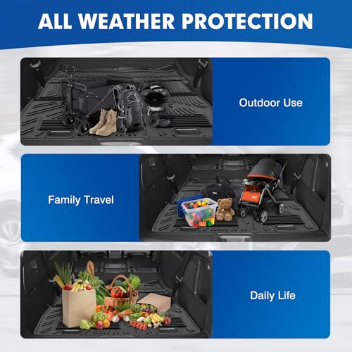 Mixsuper Cargo Liner for Honda Odyssey 2018-2024 2025 2026, All Weather Trunk Mat Backrest Mat TPE Back Seat Cover Protector for Odyssey Accessories - size: 18-26 |Odyssey| Cargo & Backrest Mat
