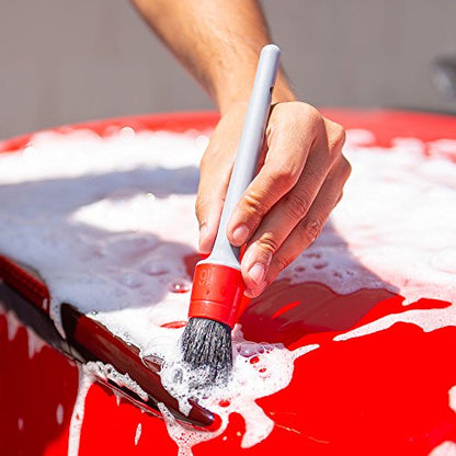 Chemical Guys All in the Details Exterior Detailing Brushes - 3-Piece Soft Scratch-Free Brushes for Wheels, Bumpers, Grilles, Badging & Tight Exterior Gaps on Cars, Trucks, SUVs & More - style: Exterior Brushes