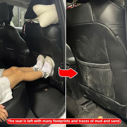 TAIKOO Seat Back Protector,Shields Seat Backs From Kicks and Adds Storage | kick mats back seat protector easy to install and clean, well-crafted, sturdy, durable and stylish.2 Pack - color: Black