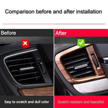 XITER 3pcs Central Front Side Air Condition Vent Outlet Trims for Honda CRV 2017 2018 2019 2020 2021 2022,Peach Wood Texture - color: Peach Wood Texture, size: 3PCS Air Vent Cover