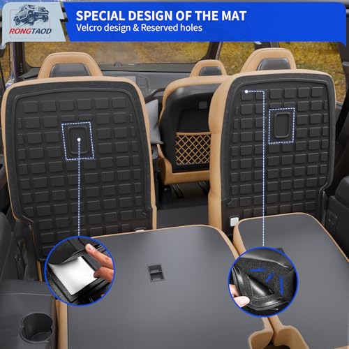 Rongtaod Cargo Mat Compatible with 2020-2025 Hyundai Palisade 7 Seats Trunk Mat Cargo Mat Cargo Liner All Weather Trunk Liner Kick Mat 2024 Palisade Accessories (2nd Row Backrest Mats) - color: 20-25,7-Seat 2nd Row Kick Mats