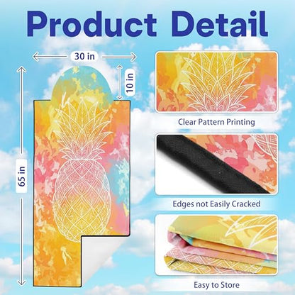 2 Pack Car Seat Towel Covers, Sweat-Proof Microfiber Seat Protectors for Gym, Running, Beach & Workout, Breathable Quick-Dry, Machine Washable, Pastel Pineapple Print, Universal Fit - color: Pastel Pineapple