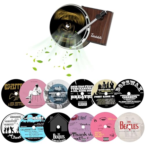 Maicican 12PCS Customizable Car Air Freshener Vent Clip, Pop Singer Album Cover Record Player Shape, Music Lover Gifts. (Fashion) - style: Fashion