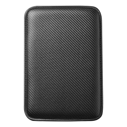 Car Armrest Covers, Vehicle Center Console Cover, Middle Storage Pads, Dog & Cat Paws Protetor, Carbon Fiber PU Leather, Waterproof, Anti-Slip, Auto Interior Accessories, Black, Size S