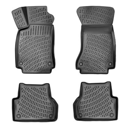 RizLiner Audi A5 Sportback & S5 Sportback 2018-2025 (No Coupe or Cabriolet Models) Floor Mats 3D Custom Fit Rubber Car Mats Laser Measured Floor Liners All Weather Heavy Duty TPE (Front & Rear) - size: A5 & S5 Sportback 2018 - 2025