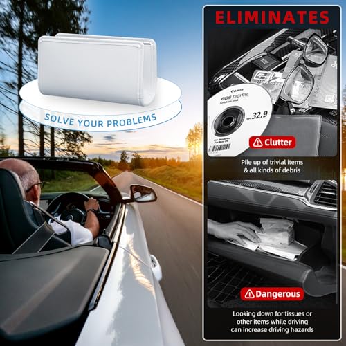 Car Trash Can, Universal Leather Foldable Leakproof Garbage Bins Car Door Organizer Holder (White) - color: White