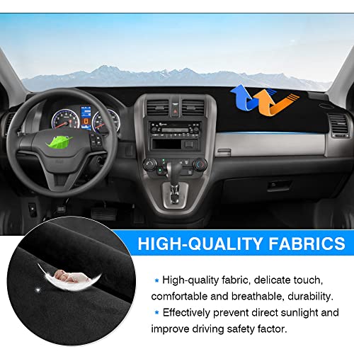 Autorder Dashboard Cover Mat for Honda CRV 2007-2011 Accessories Dash Cover Flannel Dash Mat Sunshade Glare UV Rays Protector (Without HUD) - size: 2007-2011 Honda CRV