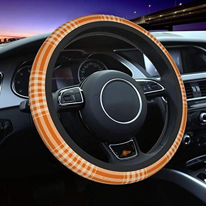 Custom Stretchy Neoprene Car Steering Wheel Cover, Add Your Own Personalized Text Message Image Anti Slip and Sweat Absorption Universal Fit Vehicle, SUV, Trucks