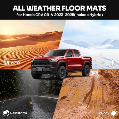 Floor Mats for 2023-2025 2026 Chevy Colorado/GMC Canyon Accessories, All Weather Car Liners TPE Truck Mats, 1st & 2nd Row Black - size: 2)Chevy Colorado&GMC Canyon｜23-26｜1st & 2nd Row
