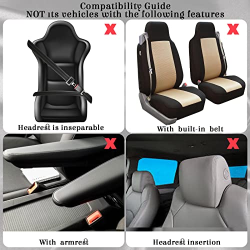 BBTO 43 Pcs Butterfly Car Seat Full Set Butterfly Car Accessories for Women 5 Front Rear Seat Covers Wrist Strap 2 Pcs Cup Mat Armrest Pad 2 Belt Xmas Cover Accessories for SUV(Red, Black)