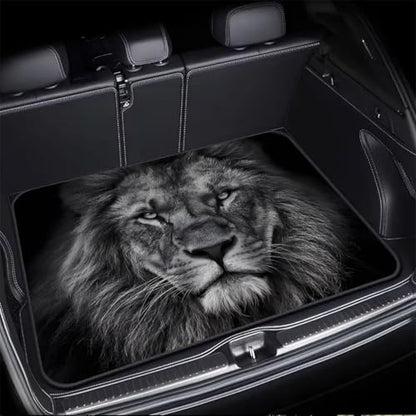 Universal Car Trunk Mat 29" x 39", Fierce Majestic Lion All Weather Trunk Protection Cargo Liner, Durable Cargo Mat Rear Trunk Liner, Stylish Vehicle Interior Accessories Suitable for Most Car Models - color: Fierce Lion