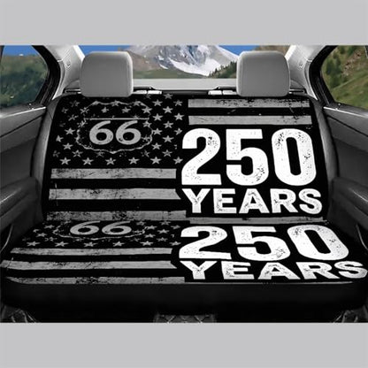 AFPANQZ Car Seat Cover for Rear Bench Seat, 250 Years Print Automotive Back Seat Protector Dogs Pets Seat Cushion for Trucks Vans SUVs Universal Fit - color: 250 Years Print