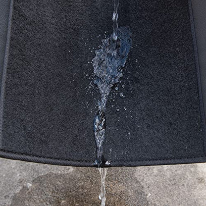 CAR PASS Waterproof Universal Fit Car Floor Mats, Faux Leather Car Carpet Mats, Black Car Mats with Anti-Slip Nibbs Backing & Driver Heel Pad Fit for SUV,Vans,sedans, Trucks,Set of 4pcs(All Black) - color: All Black