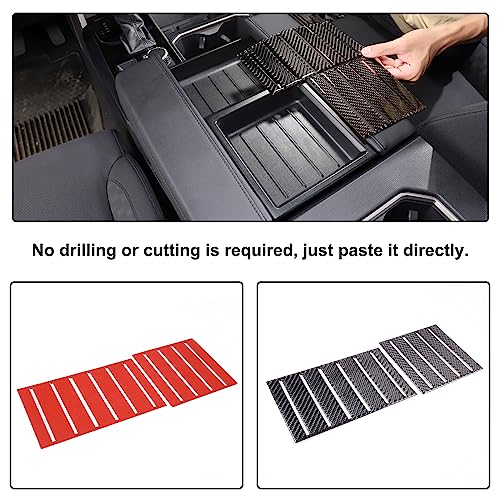 Aunginsy Car Central Control Armrest Box Slot Pad Sticker Compatible with Toyota Tundra 2022-2024 Armrest Box Storage Box Cover Slot Panel Slot Sticker Armrest Lid Storage Slot Trim Cover Accessories - size: Central Control Armrest Box Slot Pad Sticker