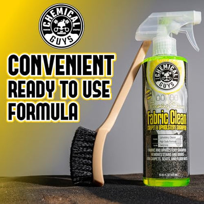 Chemical Guys Foaming Citrus Fabric Clean Carpet & Upholstery Cleaner, Ready to Use, Sprayable (for Carpets, Seats & Floor Mats), Safe for Cars, Home, Office, & More, 32 fl oz, Citrus Scent - size: 32 Fl Oz (Pack of 1)