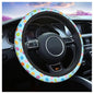 Swono Easter Eggs Steering Wheel Cover, Colorful Easter Eggs Breathable Auto Car Steering Wheel Cushion Case for Men Universal 15 Inch Steering Wheel Protection - color: Easter Eggs