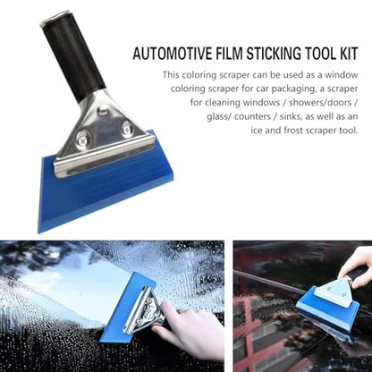 18PCS Car Window Tint Kit, Vehicle Glass Protective Film Wrapping Installation Set, Auto Vinyl Wrap Tinting Tools Included Squeegees, Felt Squeege, Cutting Knife with Blades