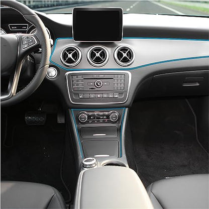 X AUTOHAUX Car Interior Trim Strip DIY Line Gap Door Edge Protector Light Blue 10m 32.8ft - color: Light Blue